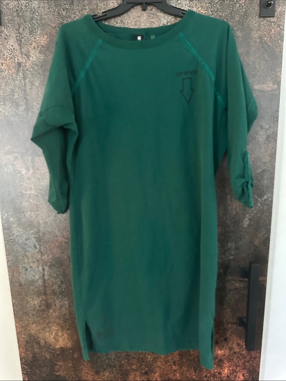 Gstar Green Longline Casual Shirt Dress/ tunic XS